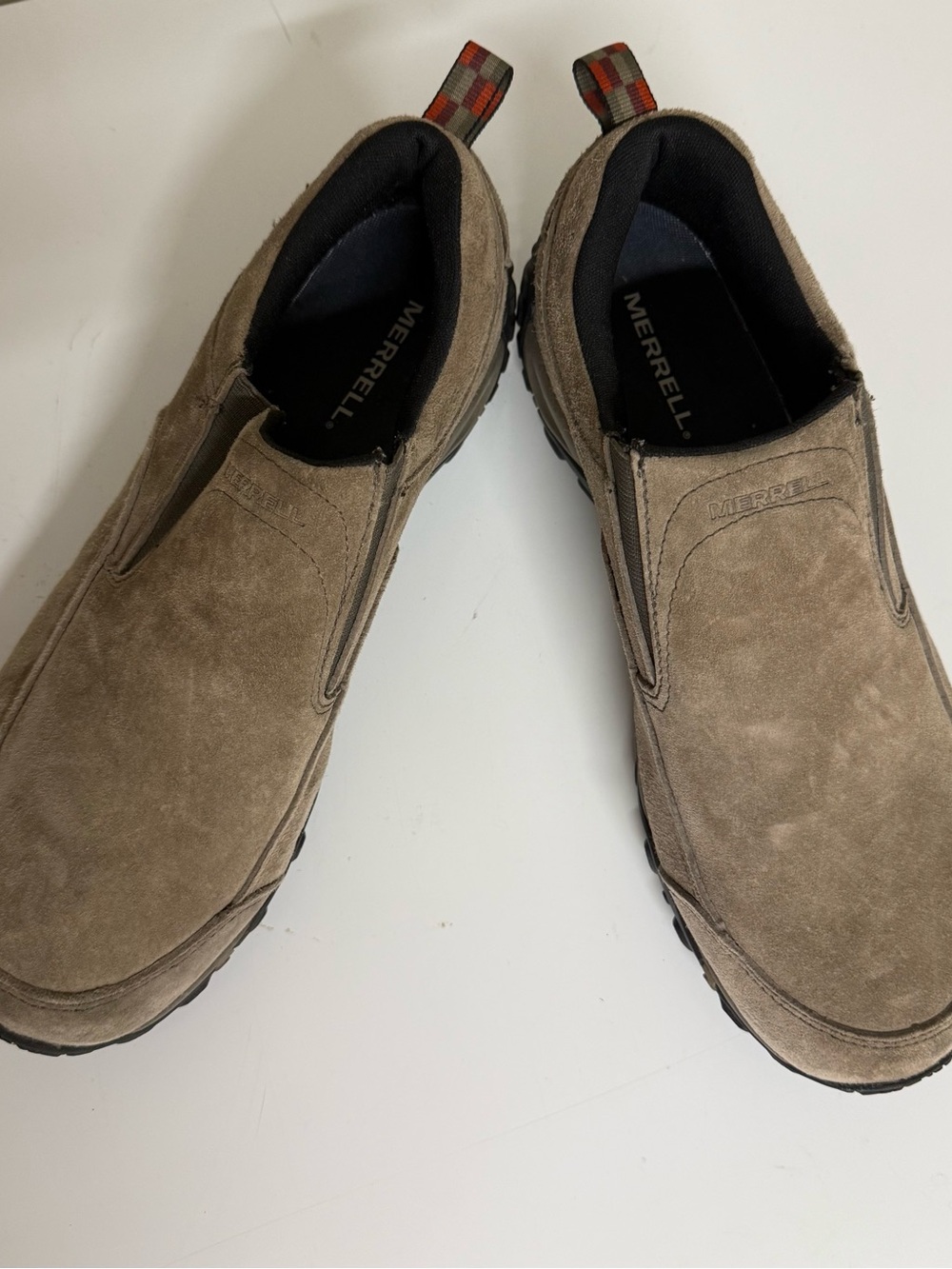 Merrell Men's Suede Slip-On Loafers in Taupe - Picture 3 of 7